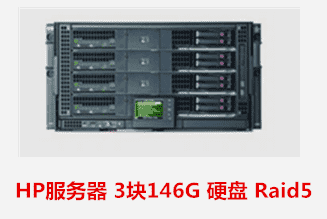 HP服务器 3块146G 硬盘 Raid5
